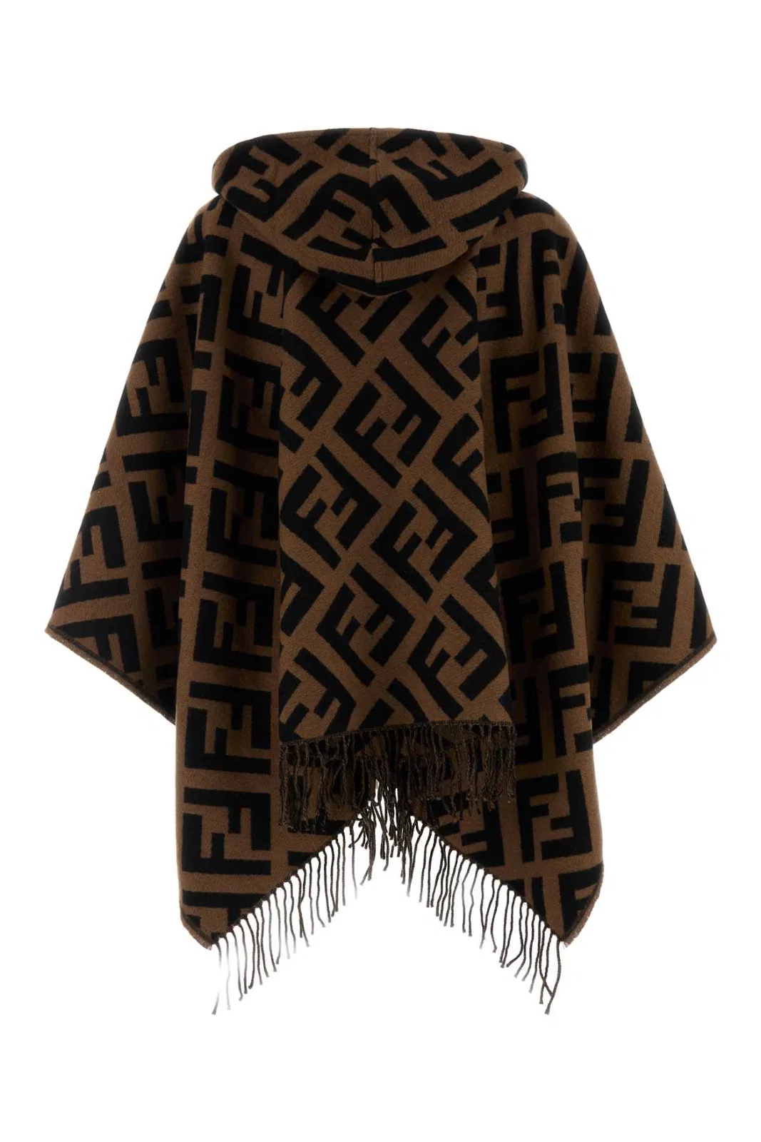 Fendi Cashmere Poncho With Fringes