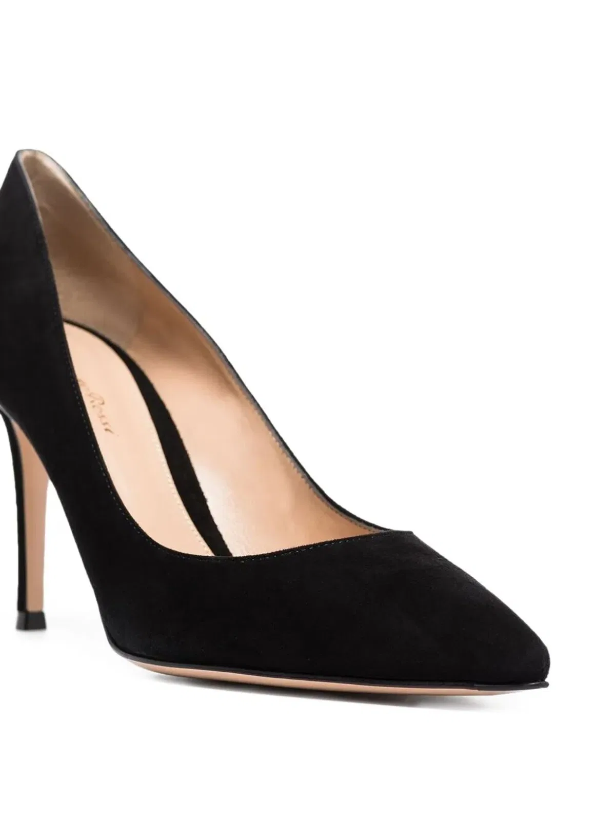 Gianvito Rossi Black Suede Leather High Heel Shoes