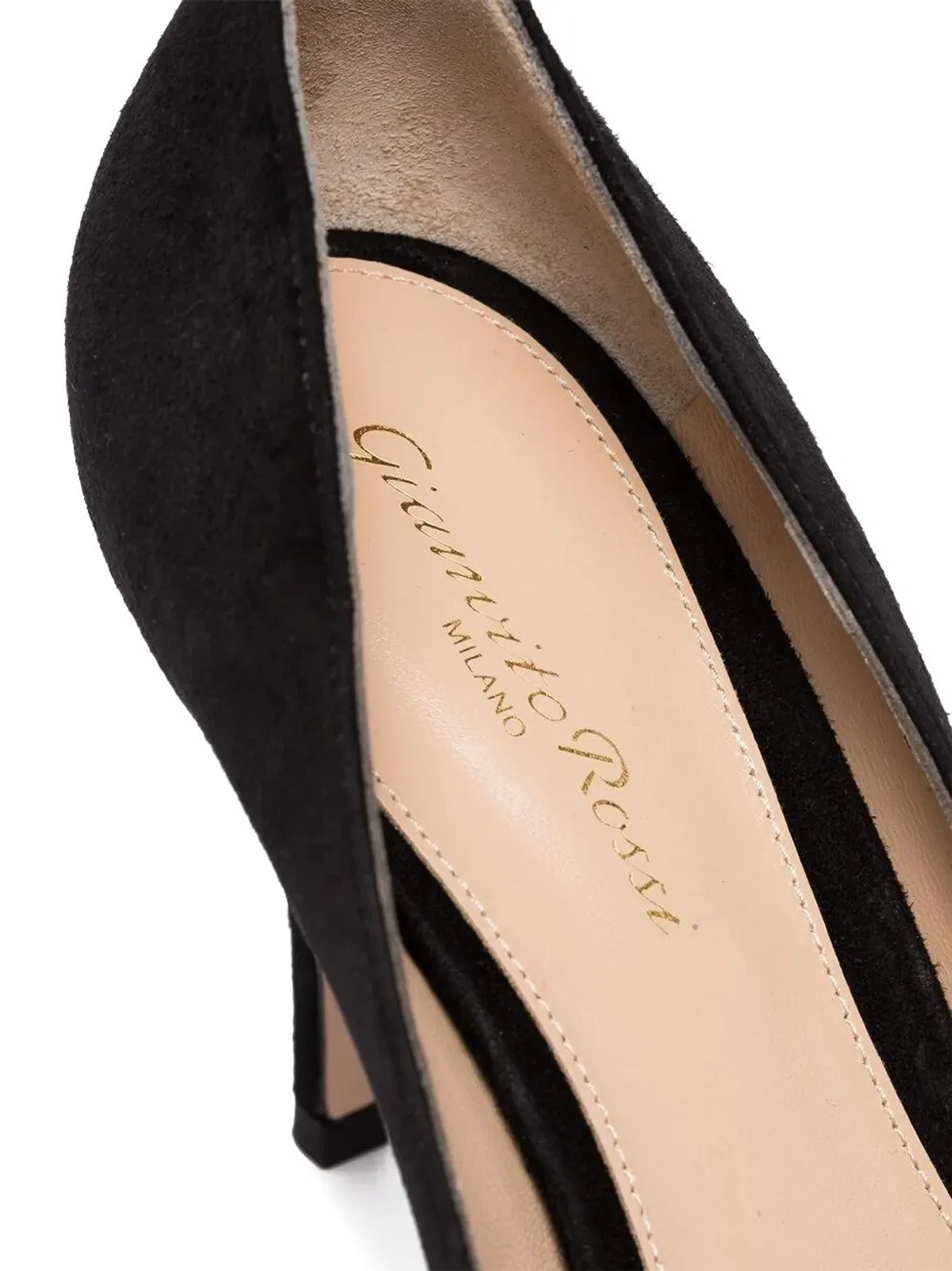 Gianvito Rossi Black Suede Leather High Heel Shoes