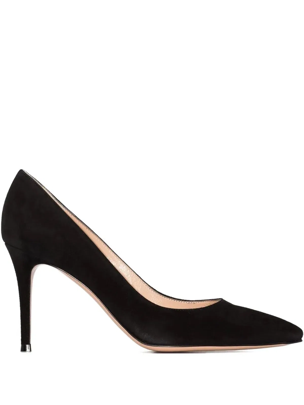 Gianvito Rossi Black Suede Leather High Heel Shoes