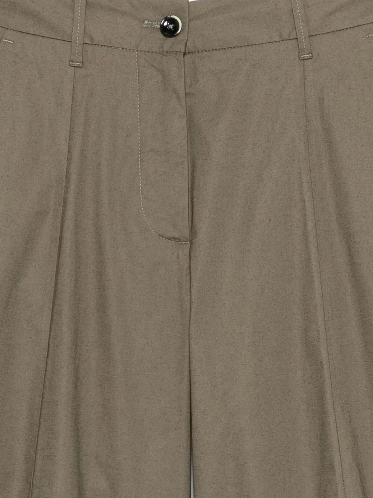 Nine In The Morning Fiammeta Olive Cotton Trousers