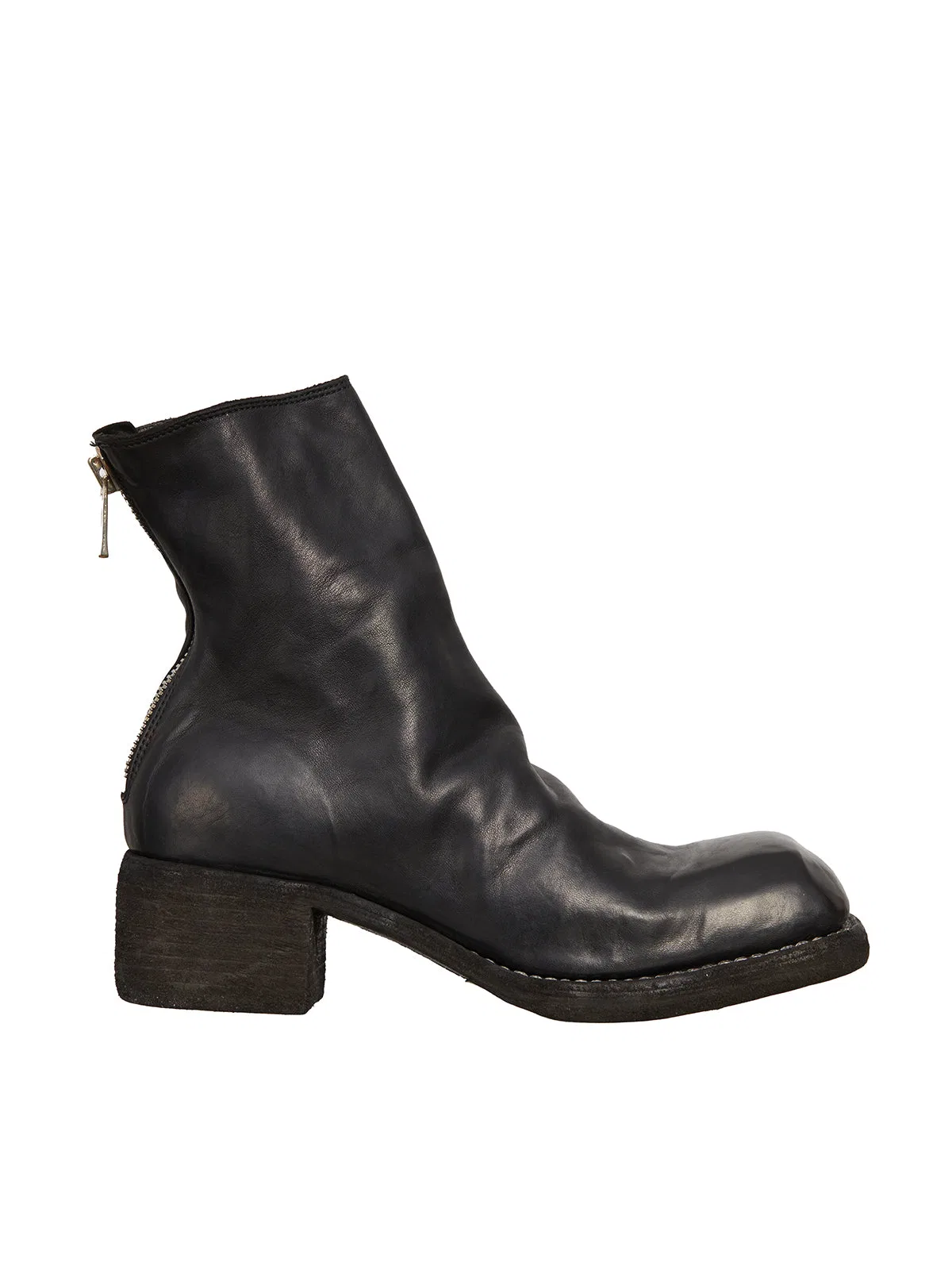 Guidi Stivale Con Zip In Pelle