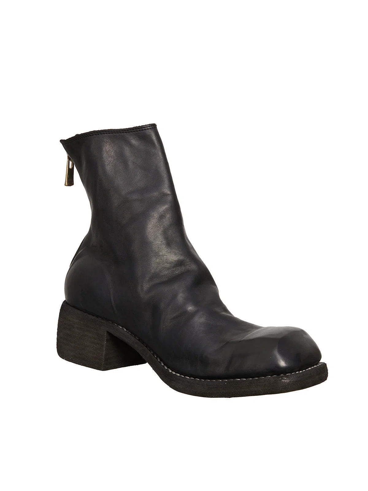 Guidi Stivale Con Zip In Pelle