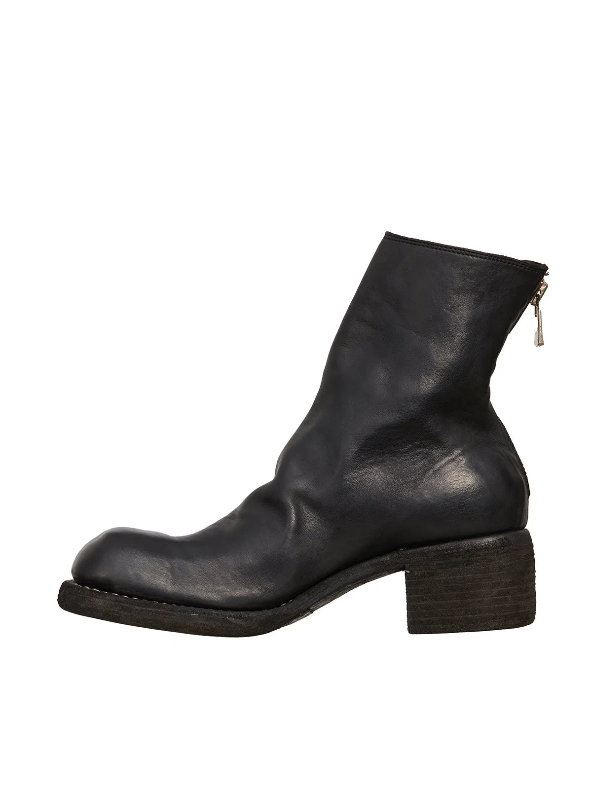 Guidi Stivale Con Zip In Pelle
