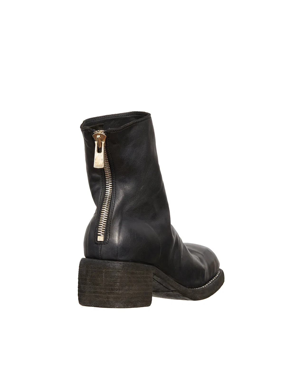 Guidi Stivale Con Zip In Pelle
