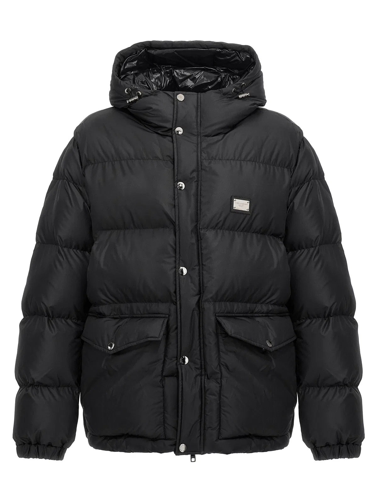 Dolce Gabbana Dolce & Gabbana Logo Plate Down Jacket