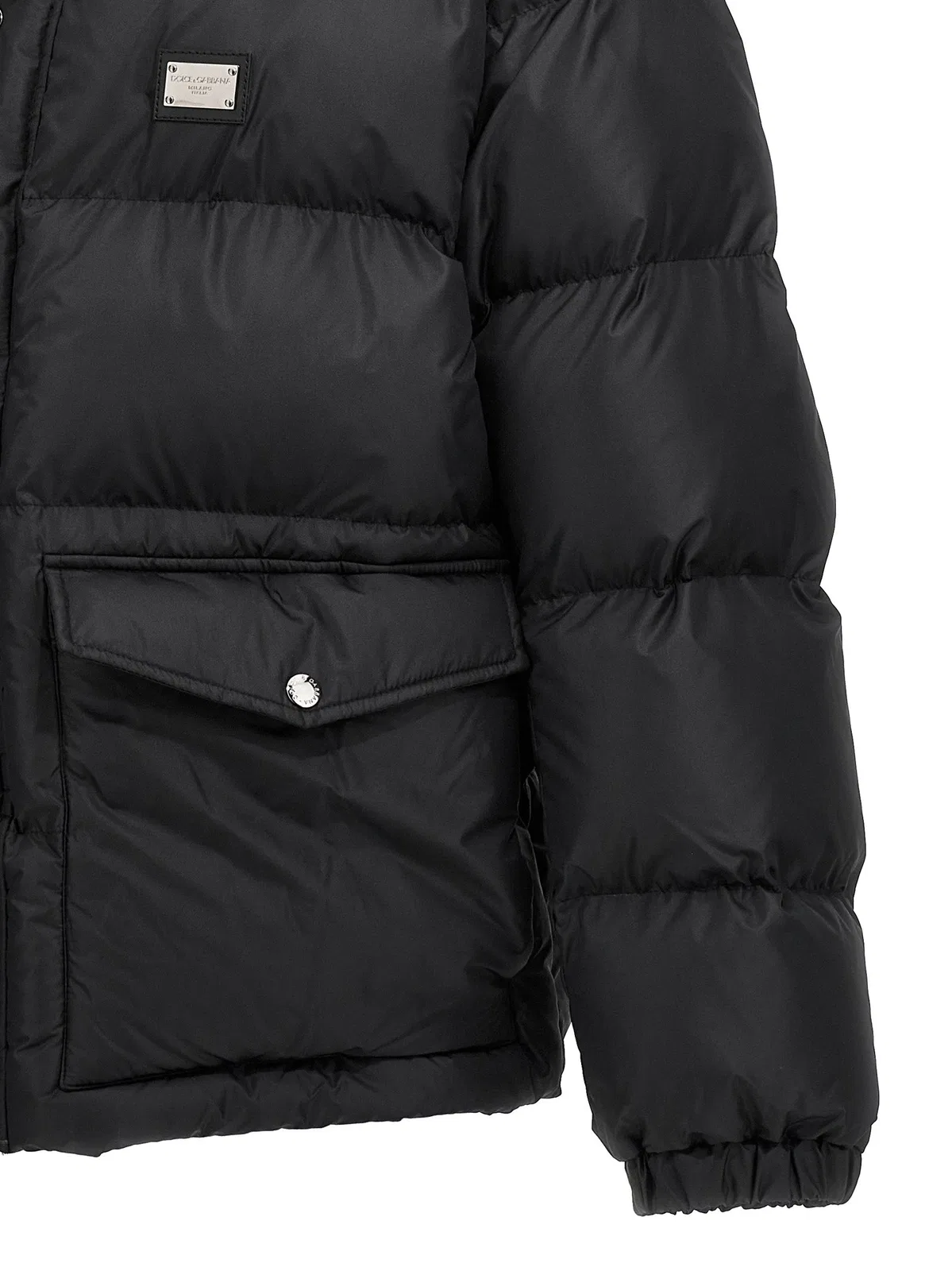 Dolce Gabbana Dolce & Gabbana Logo Plate Down Jacket