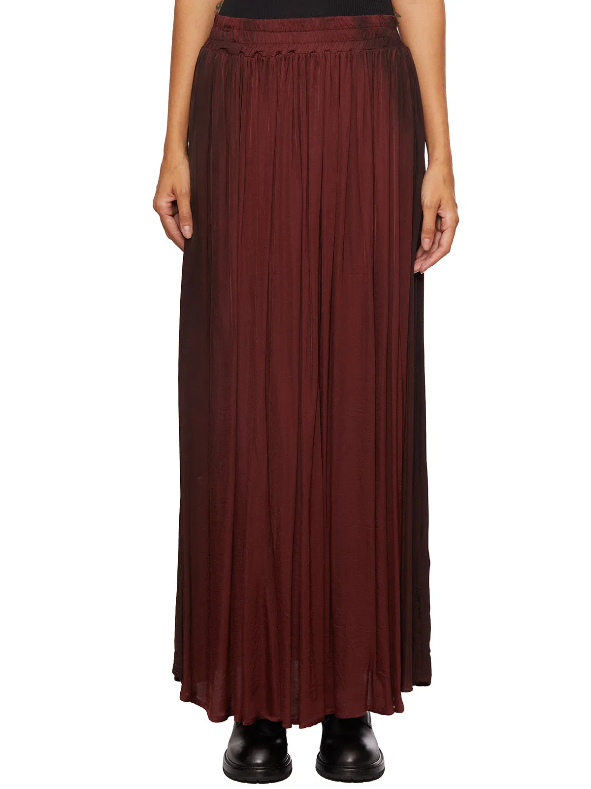 Sanctamuerte Satin Long Skirt