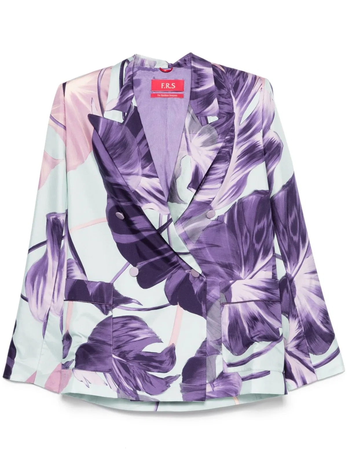 F.R.S For Restless Sleepers Printed Silk Double-Breasted Jacket