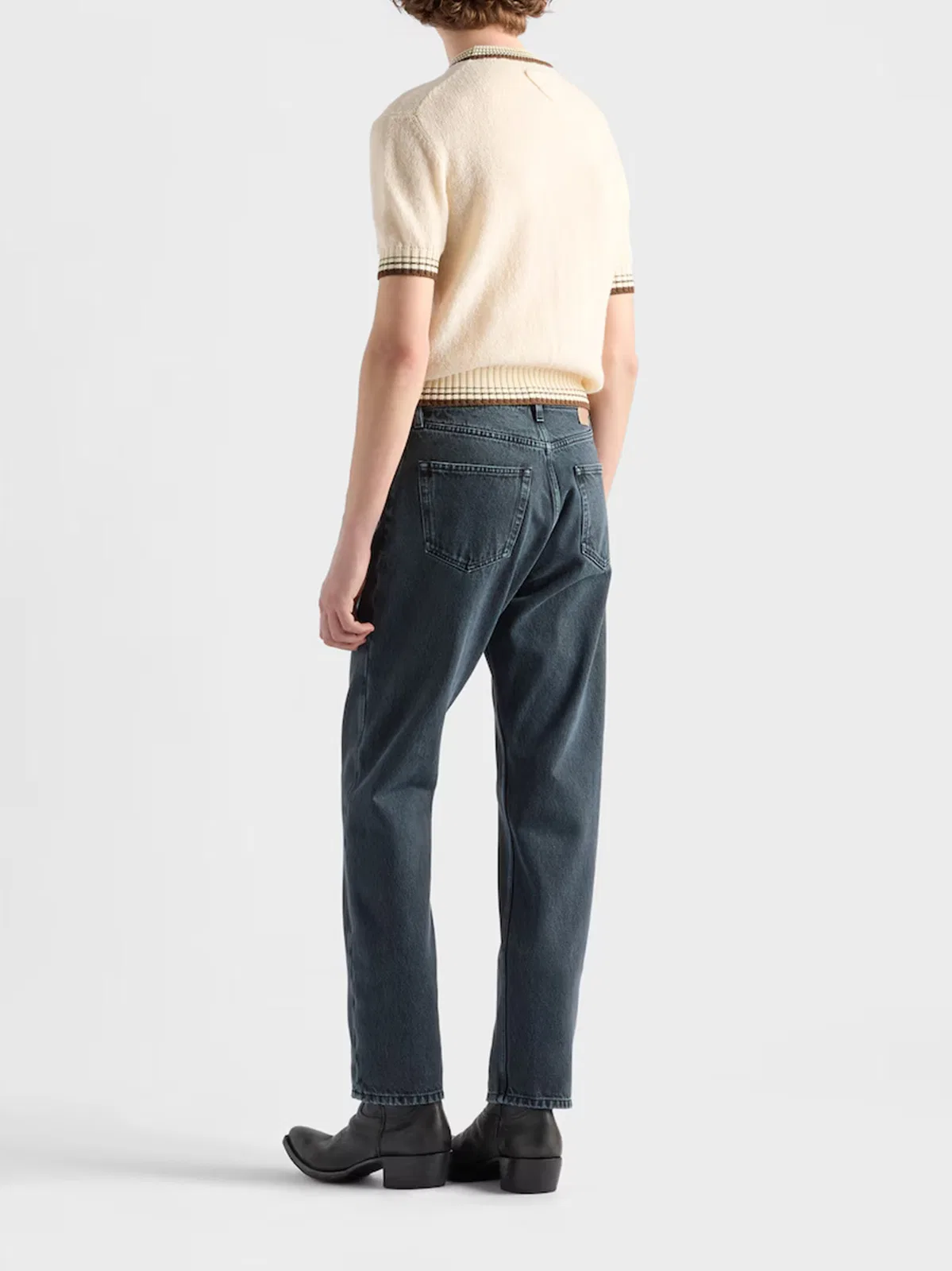 Prada Regular Jeans In Obsidian Colour