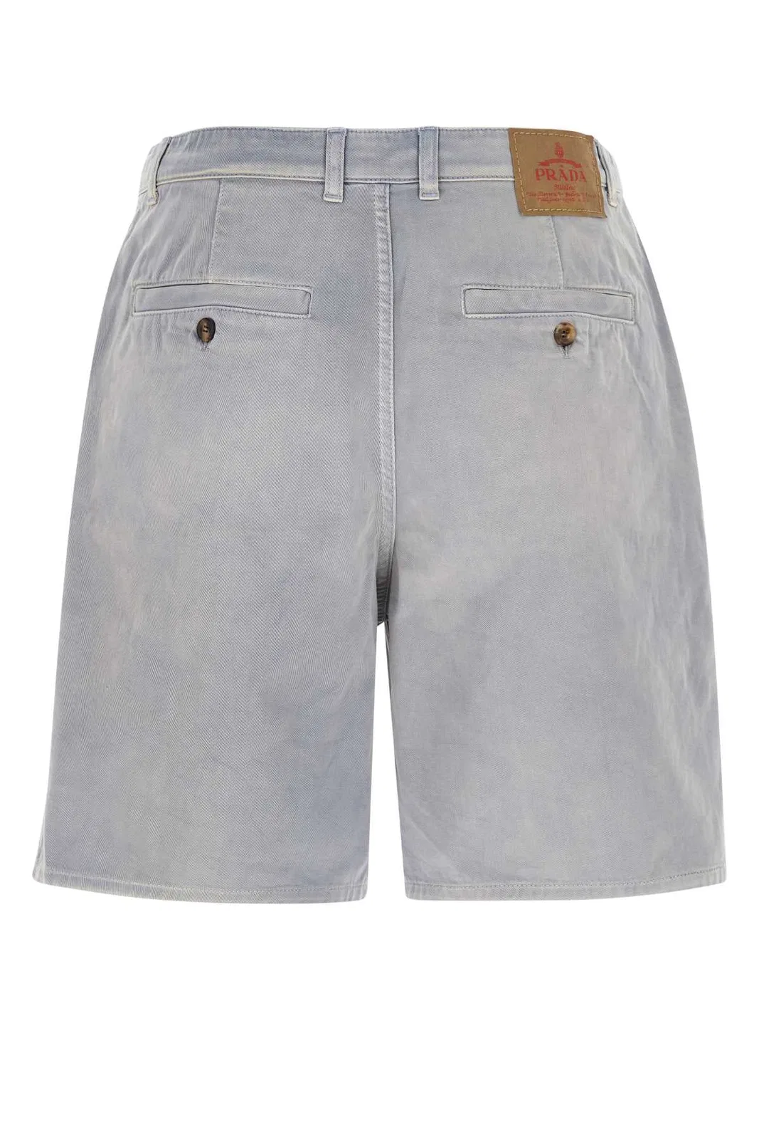 Prada Powder Blue Gabardine Bermuda Shorts