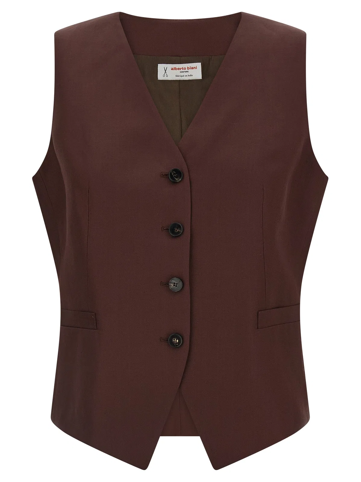 Alberto Biani Viscose And Linen Vest
