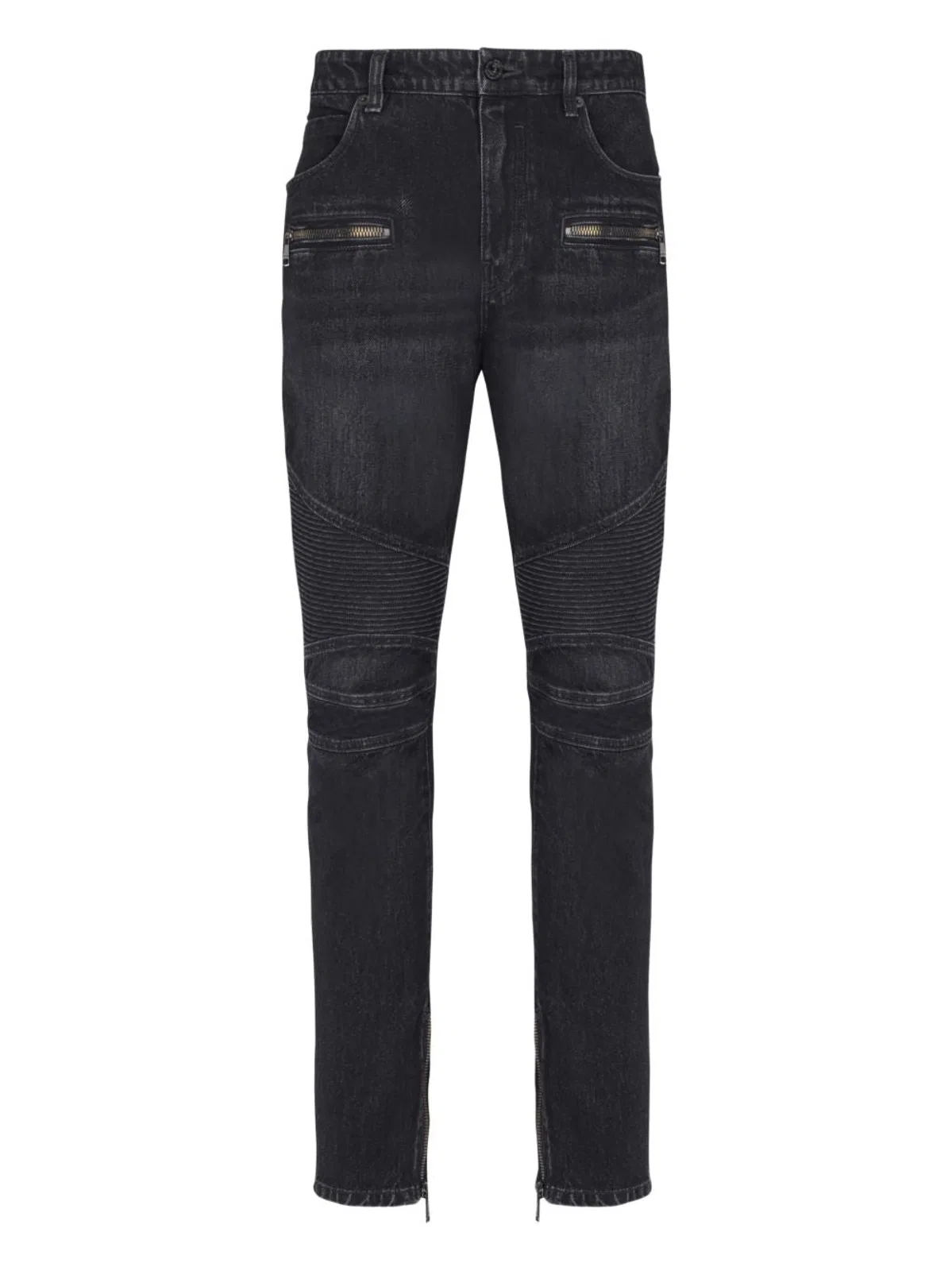 Balmain Biker Jeans Black Denim