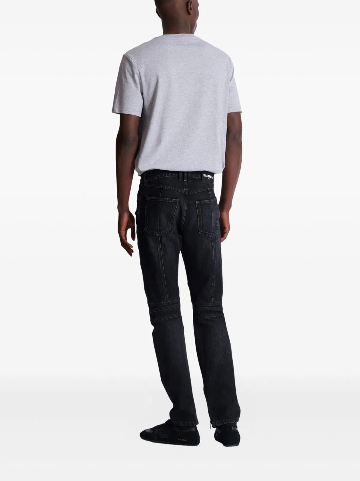 Balmain Biker Jeans Black Denim