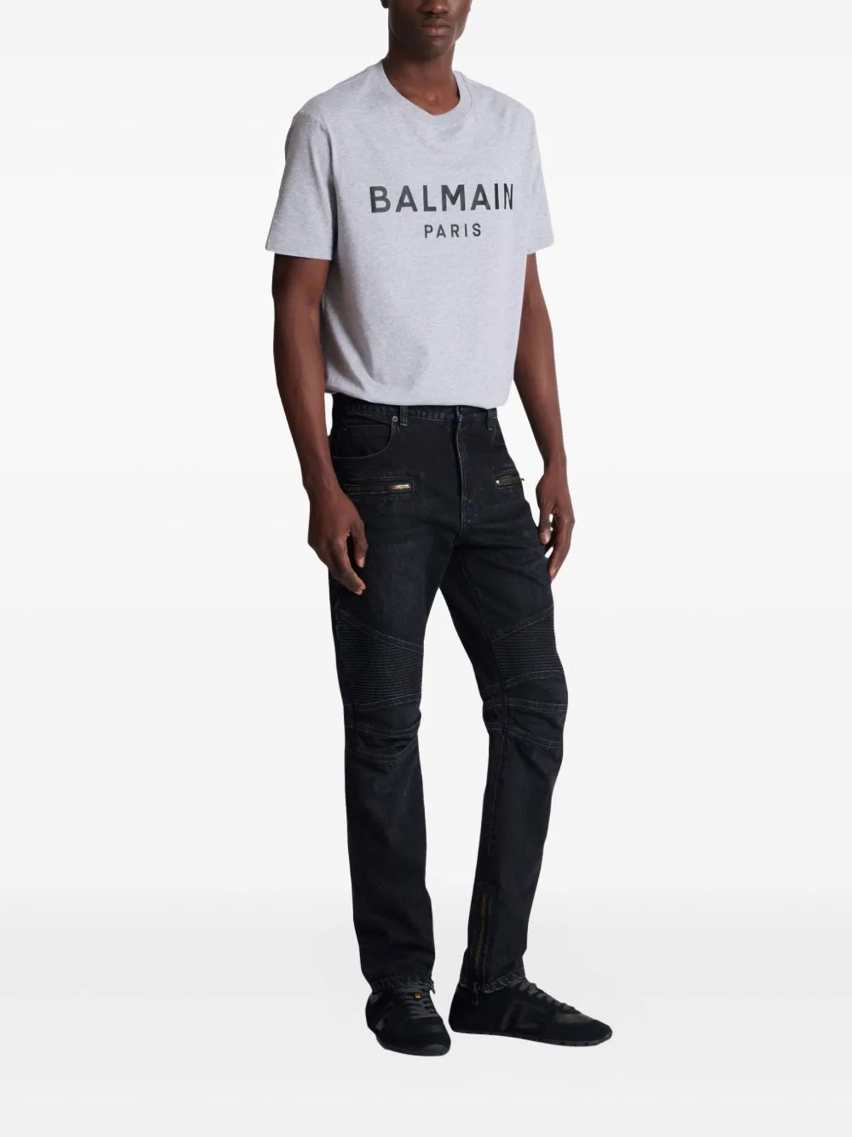 Balmain Biker Jeans Black Denim