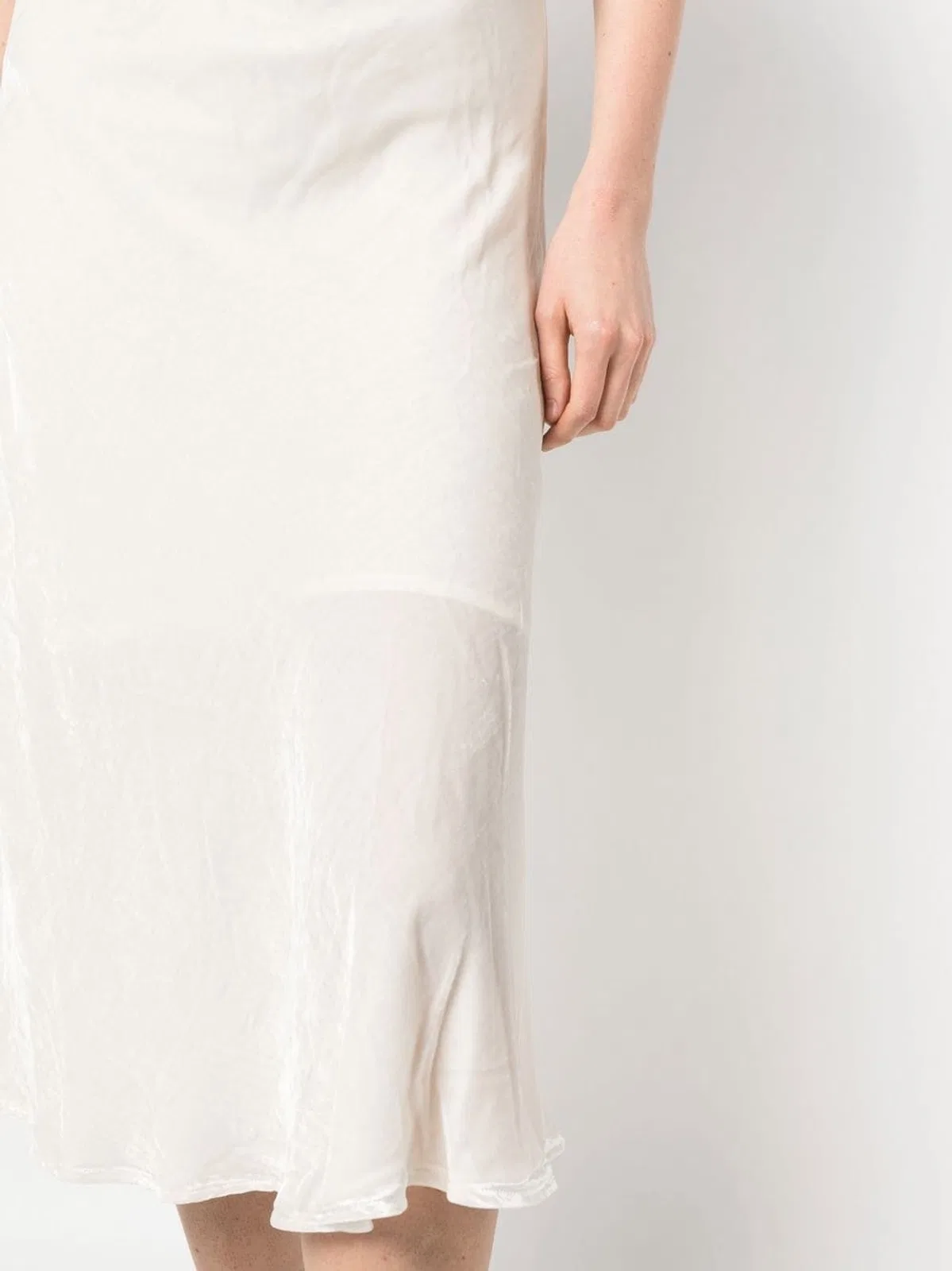 Gold Hawk Velvet Long Skirt