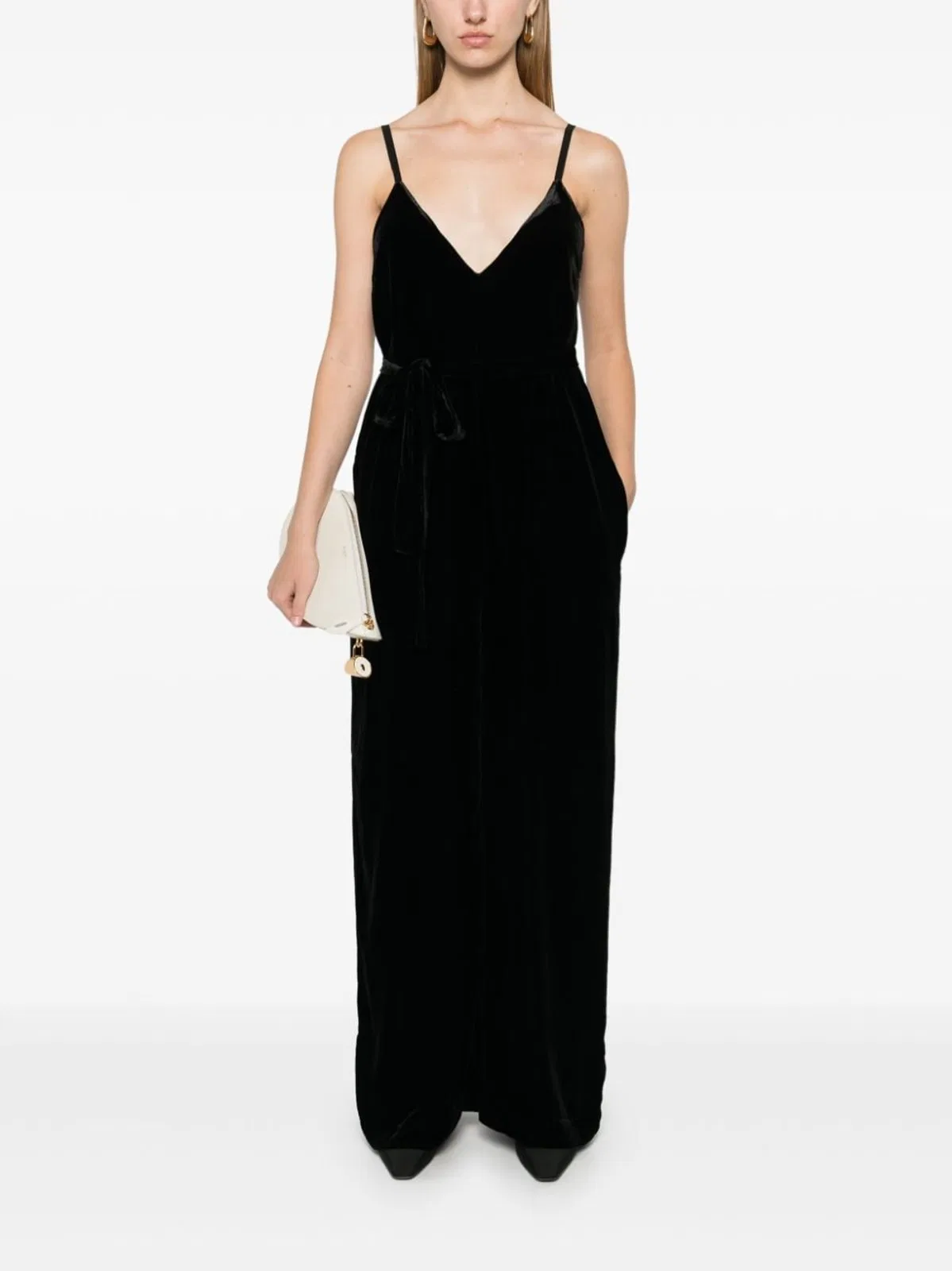 Gold Hawk Velvet Jumpsuit