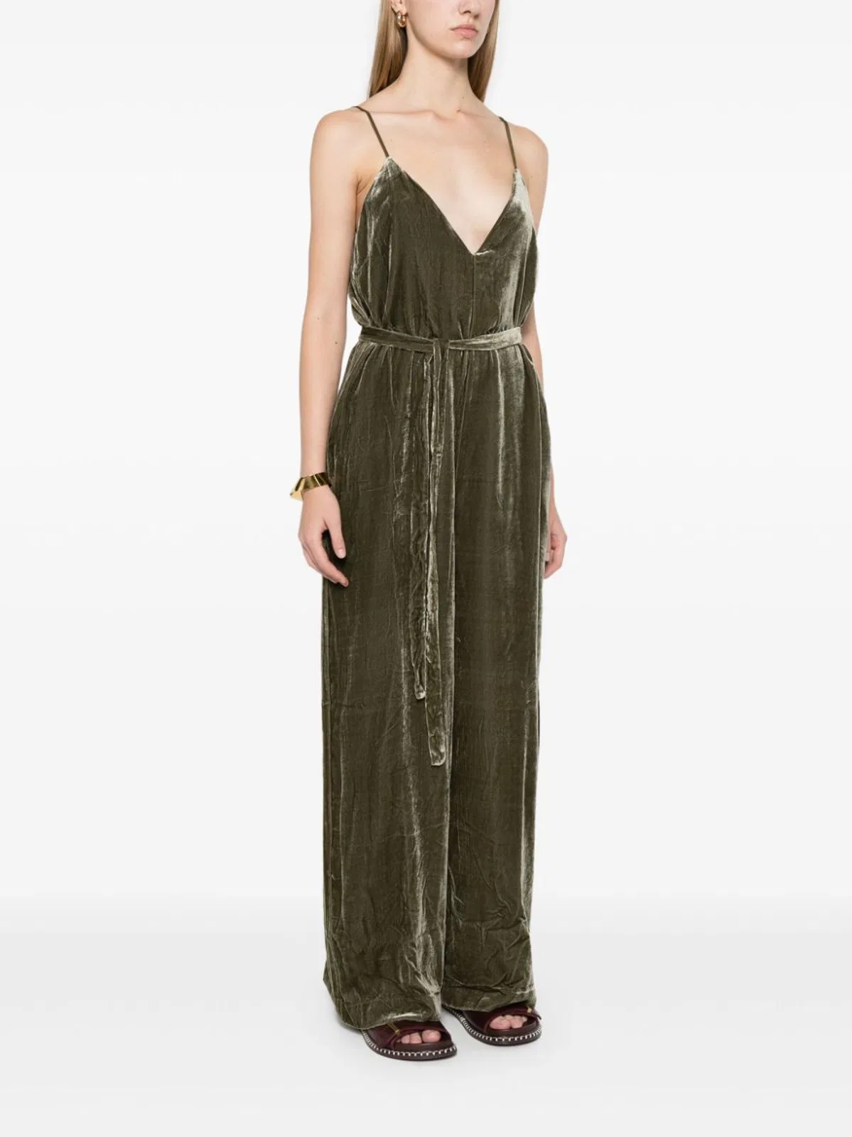 Gold Hawk Velvet Jumpsuit
