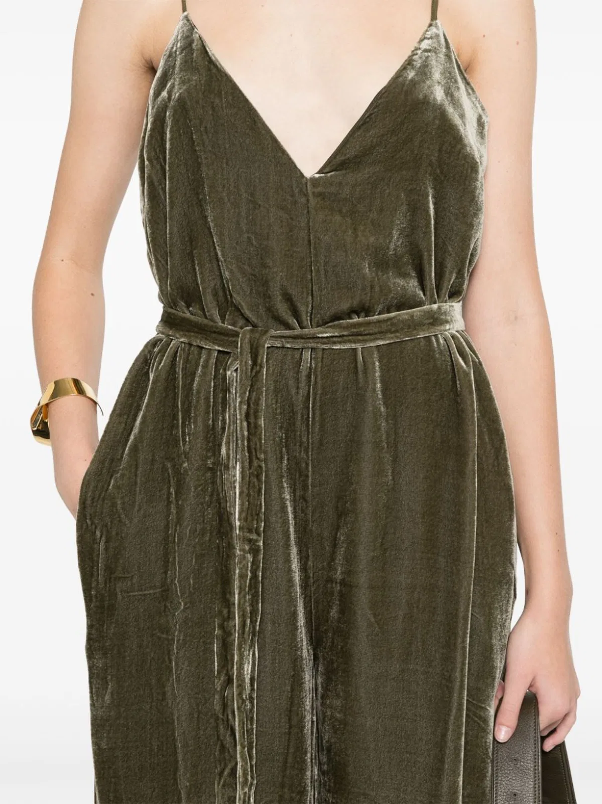 Gold Hawk Velvet Jumpsuit