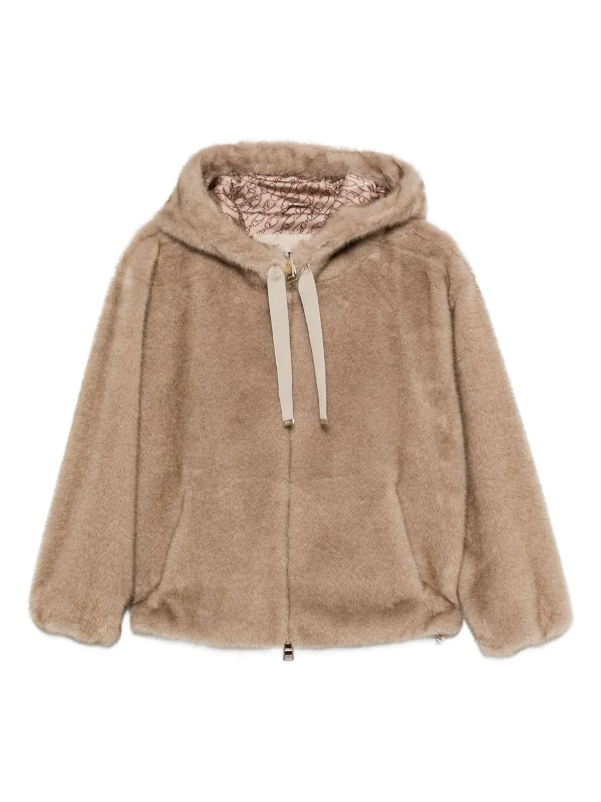 Herno Faux Fur Hooded Jacket