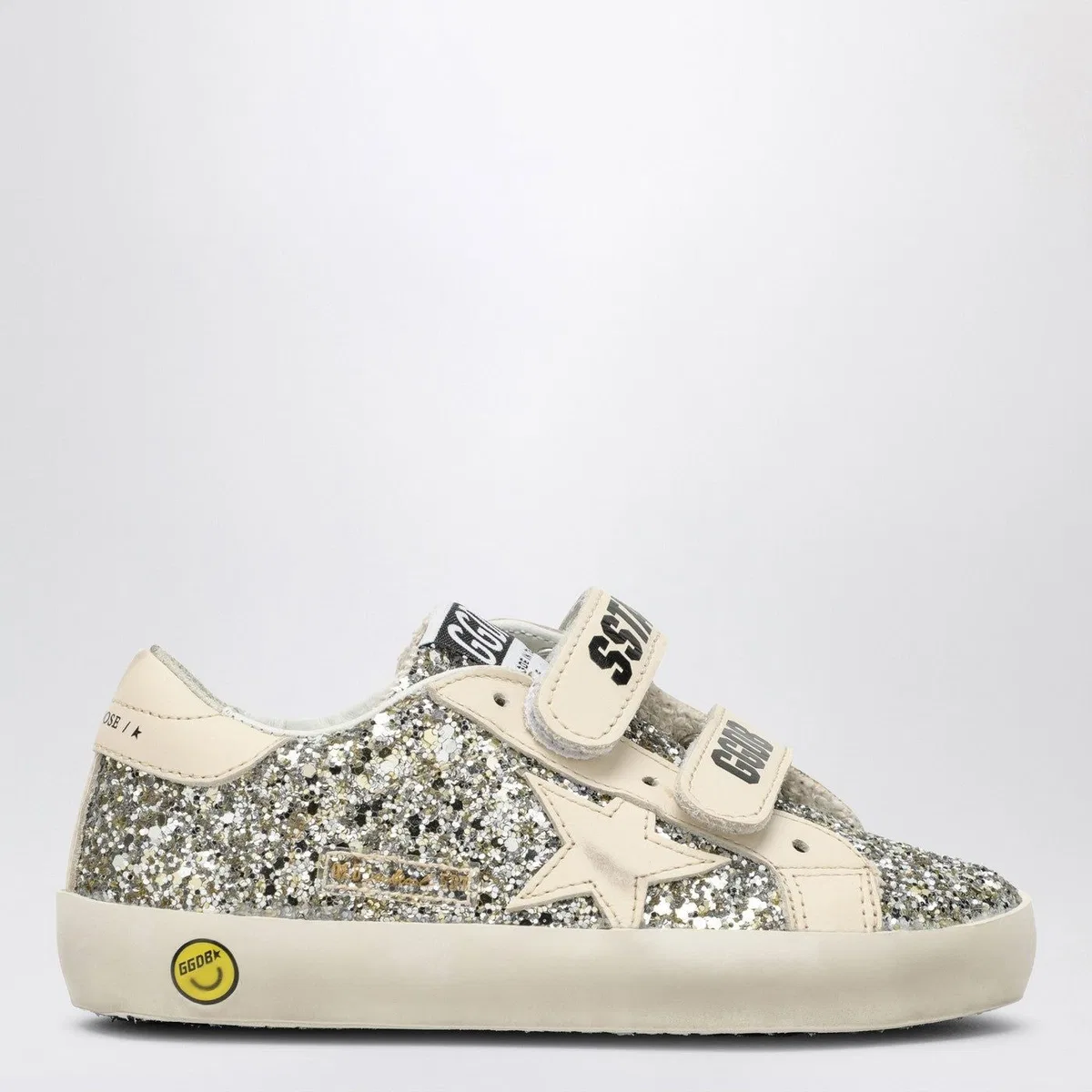 Golden Goose Kids Old School Sneaker In Platinum/Crea