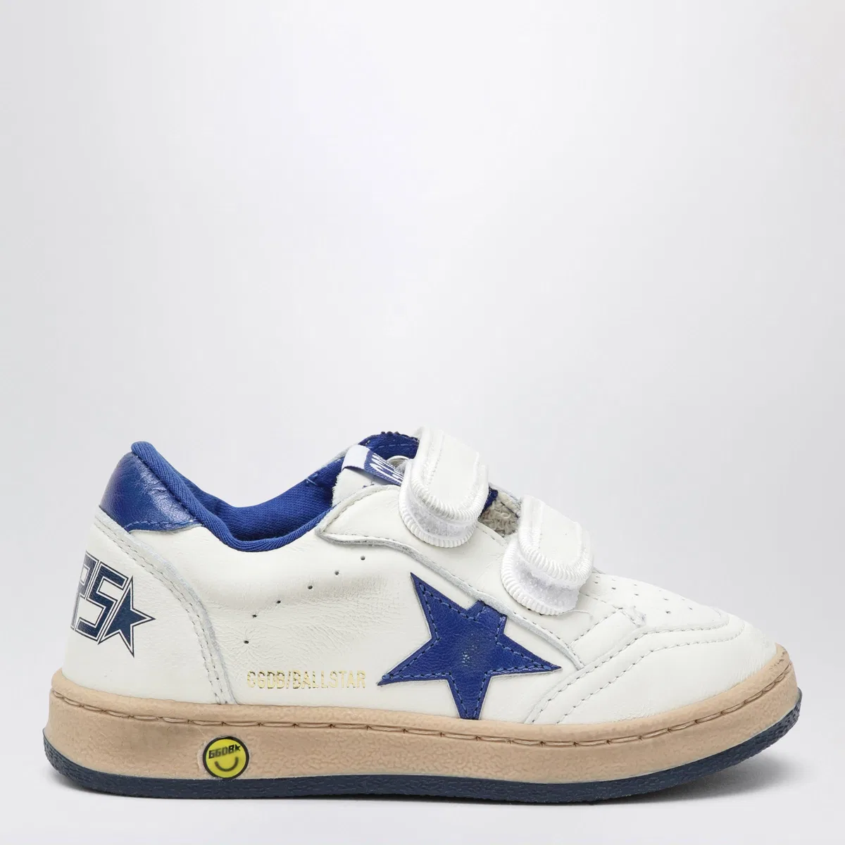 Golden Goose Ball Star Sneakers In White/Blue
