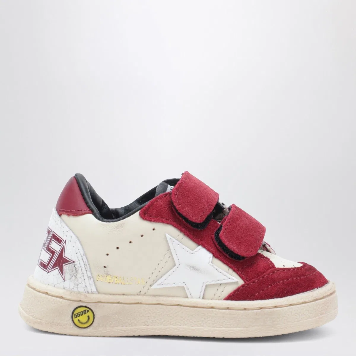Golden Goose Kids Ball Star Sneakers In White/Red