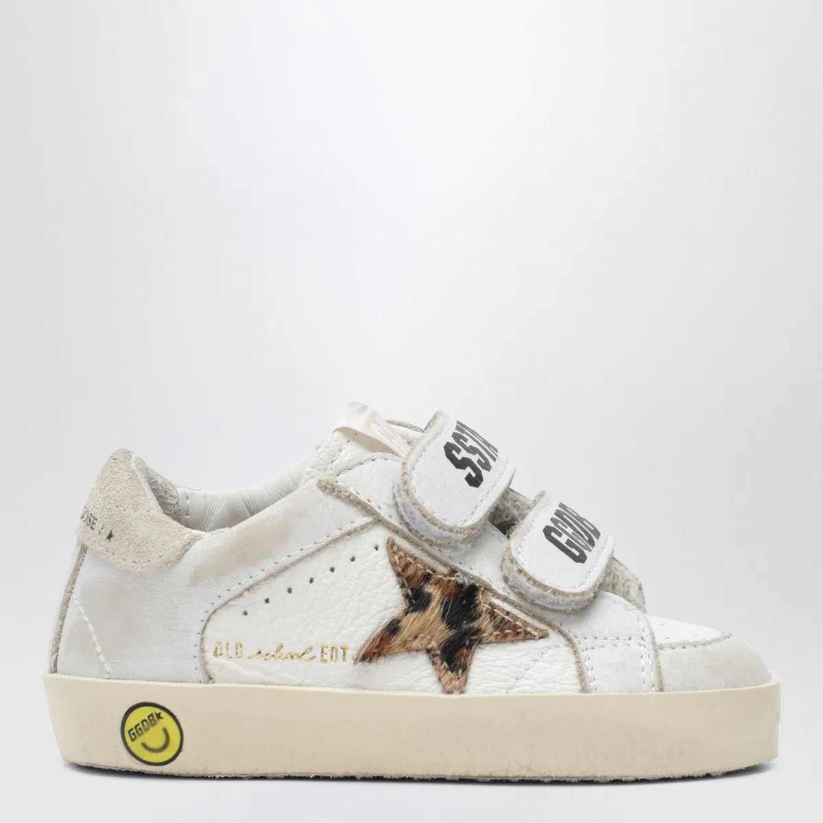 Golden Goose Kids Old School Sneakers In White With L