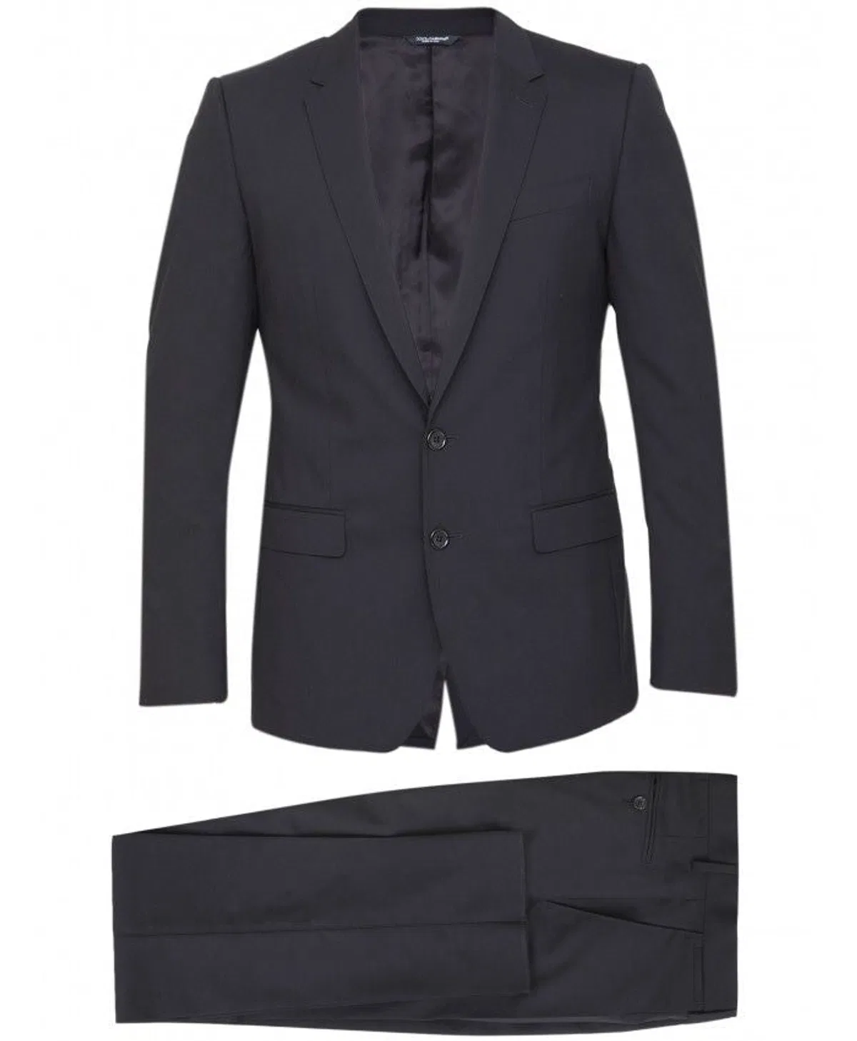 Dolce Gabbana Dolce & Gabbana Black Stretch Wool Tuxed