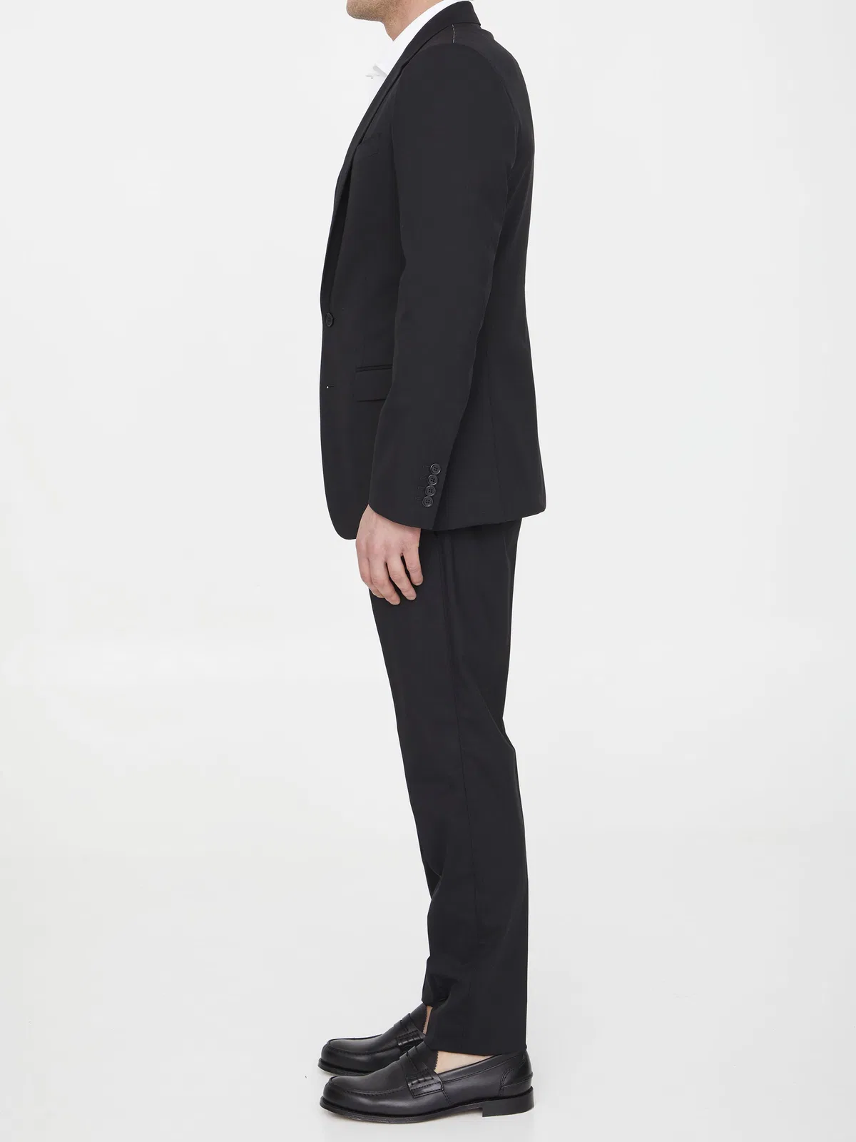 Dolce Gabbana Dolce & Gabbana Black Stretch Wool Tuxed