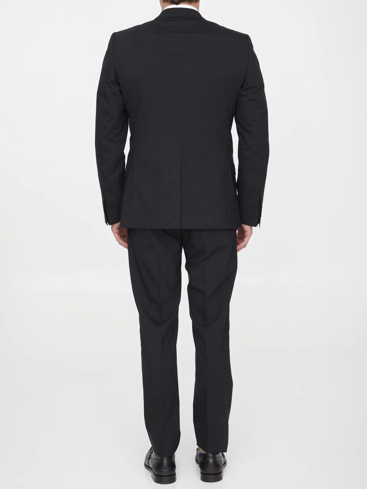 Dolce Gabbana Dolce & Gabbana Black Stretch Wool Tuxed