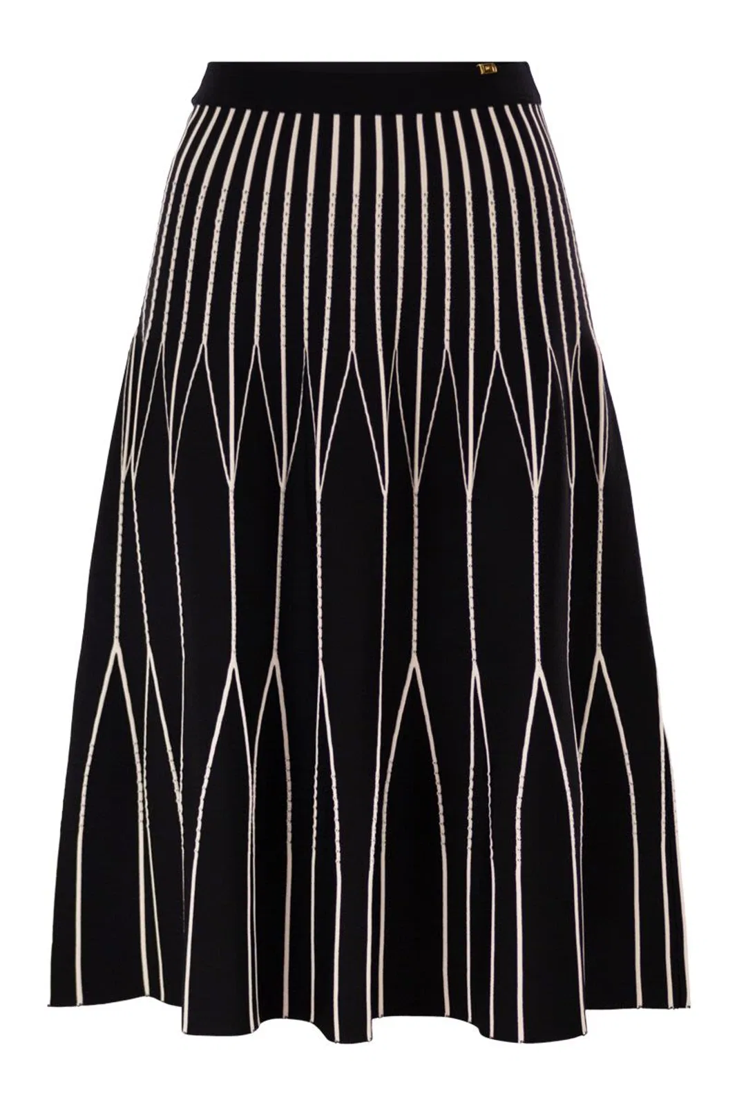Elisabetta Franchi Two-Tone Knitted Skirt