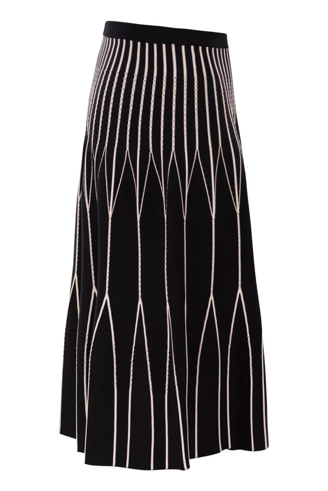 Elisabetta Franchi Two-Tone Knitted Skirt