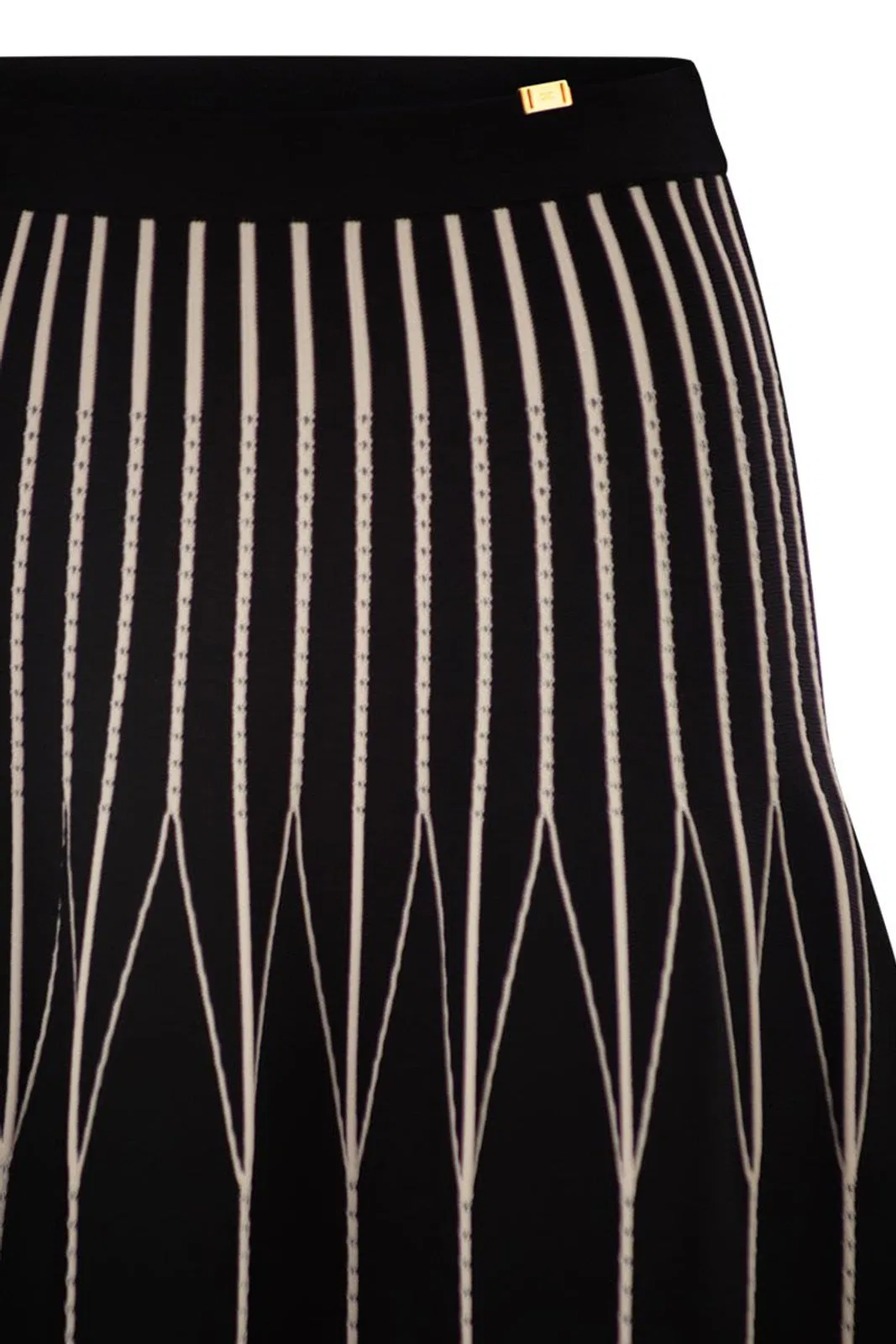Elisabetta Franchi Two-Tone Knitted Skirt