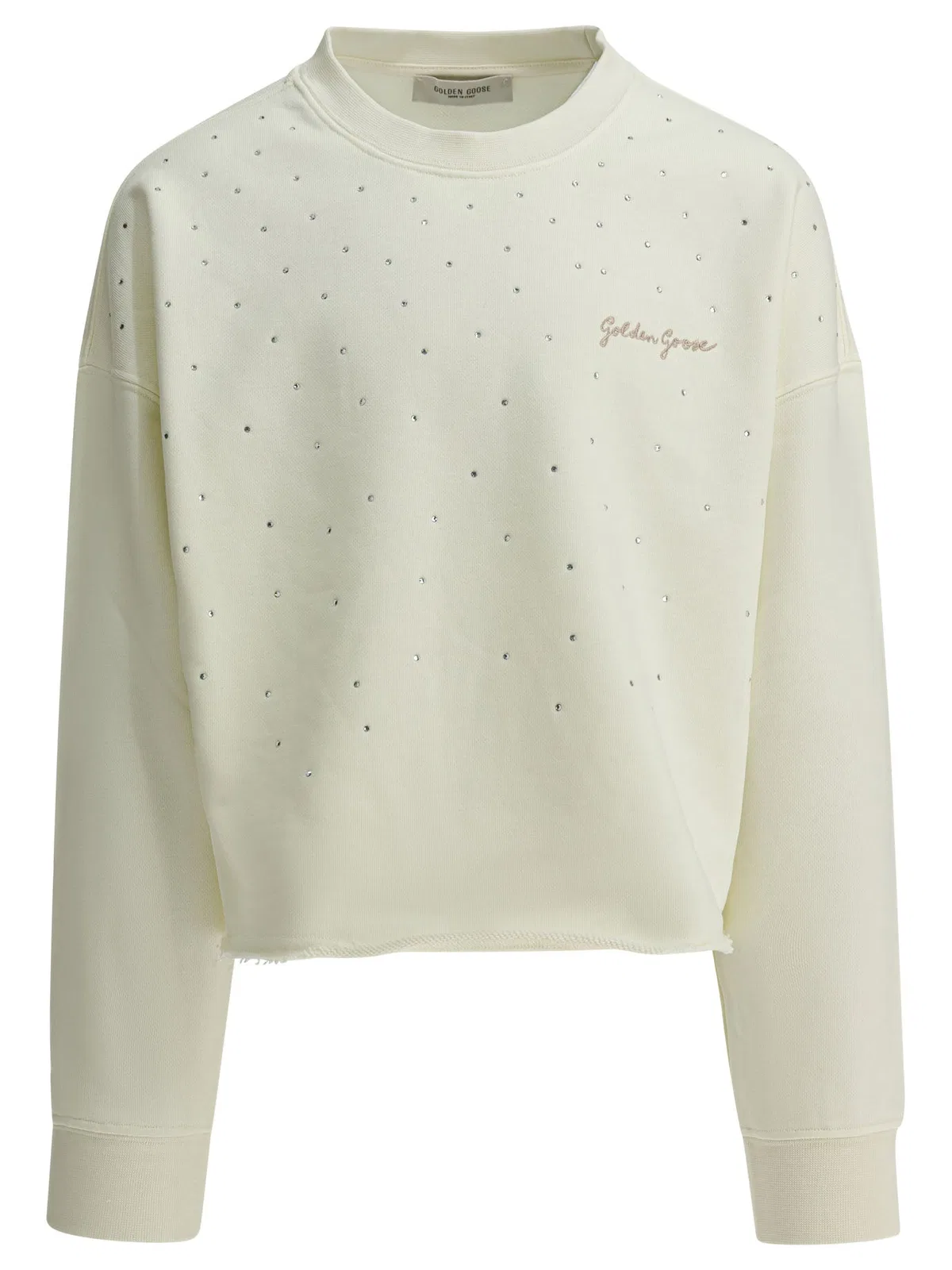 Golden Goose Kids White Cotton Polyester Sweatshirt