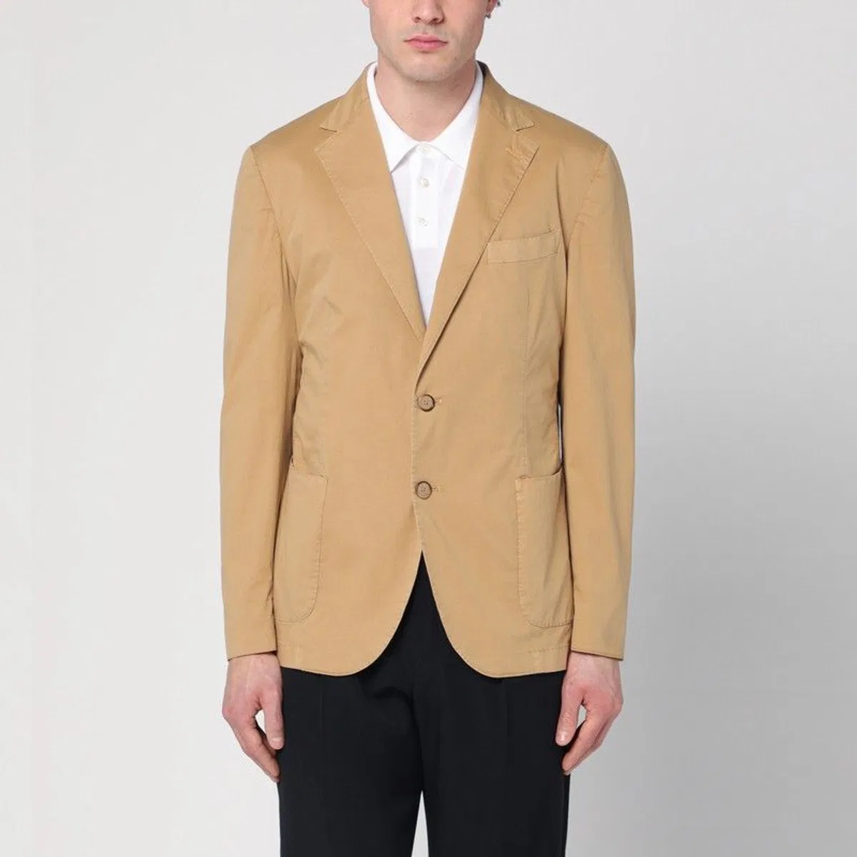 Santaniello Walnut-Coloured Single-Breasted Jacket I