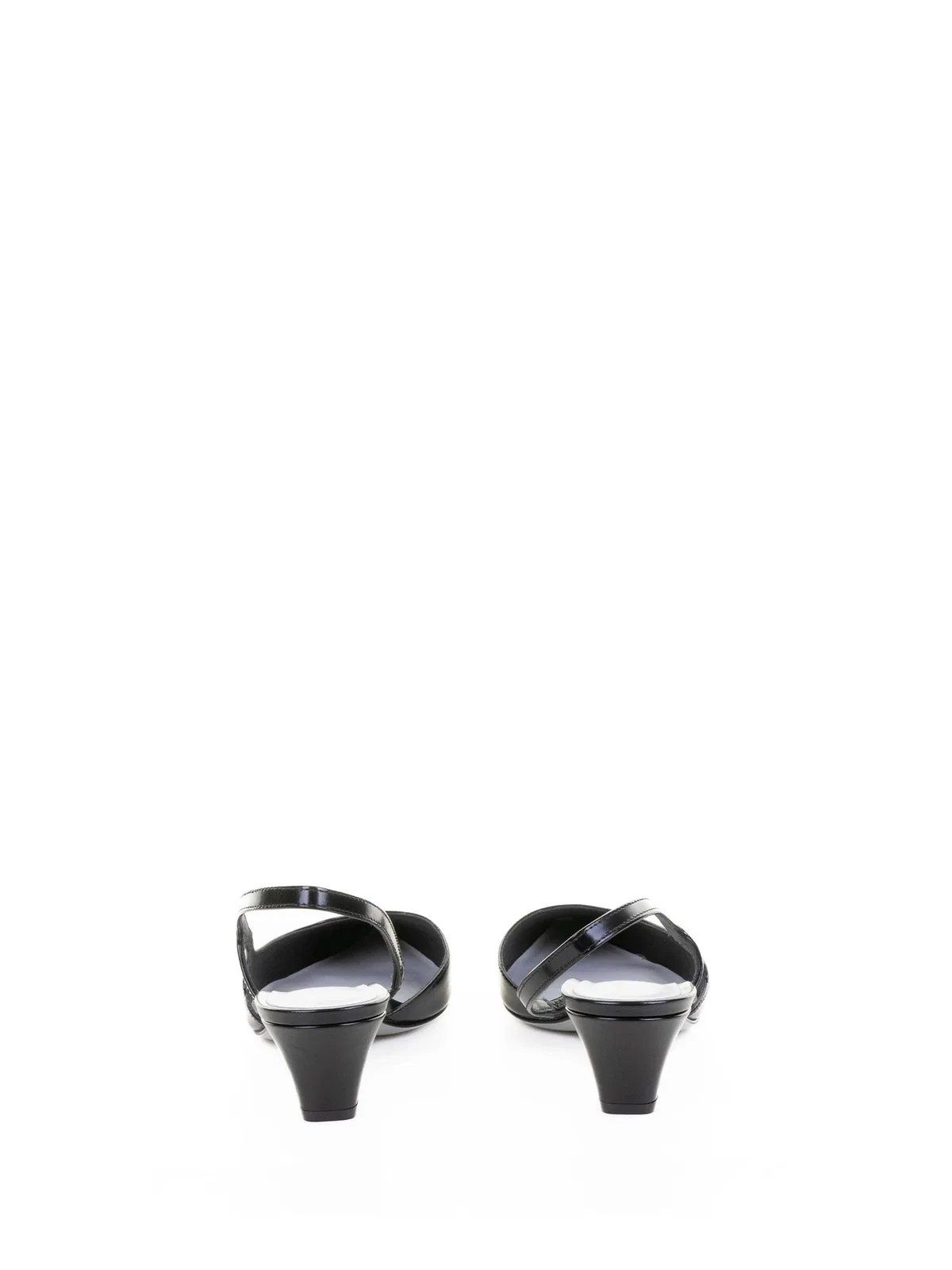 Roberto Festa Black Brushed Leather Slingback Pump