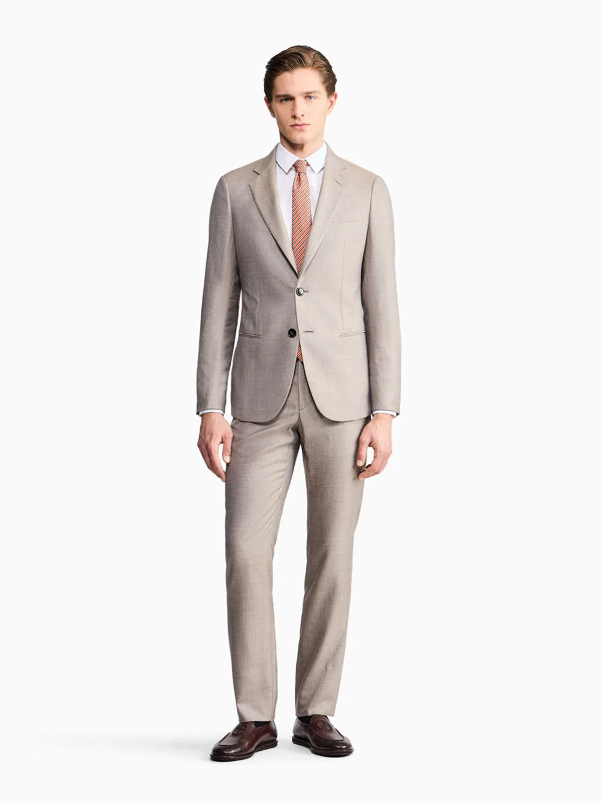 Giorgio Armani Soho Line Single-Breasted Suit In Wool, 