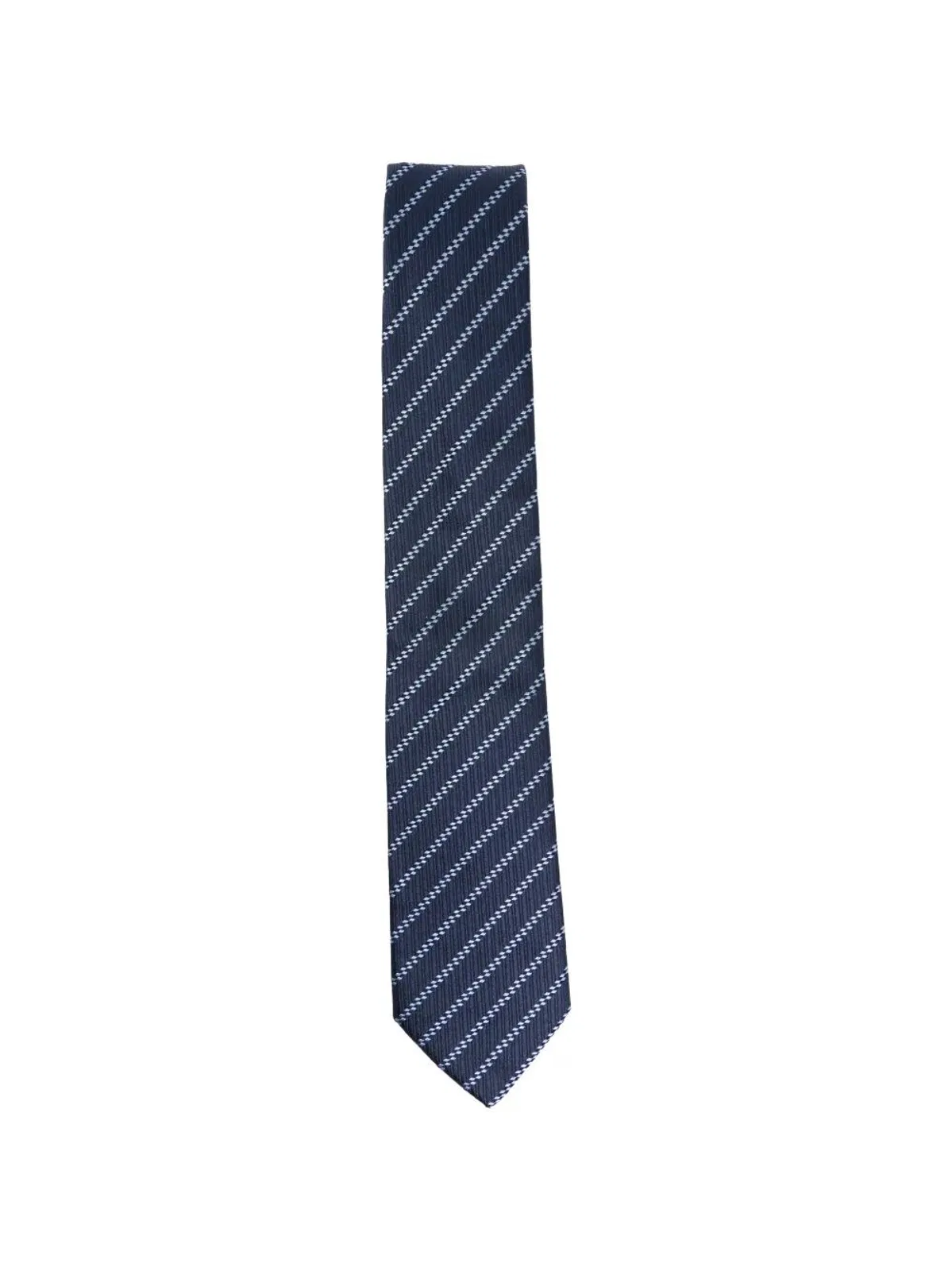 Giorgio Armani Pure Silk Tie With Diagonal Jacquard Str