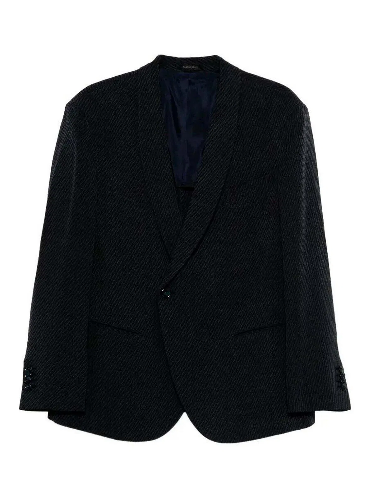 Giorgio Armani Blue Viscose Cupro Suit