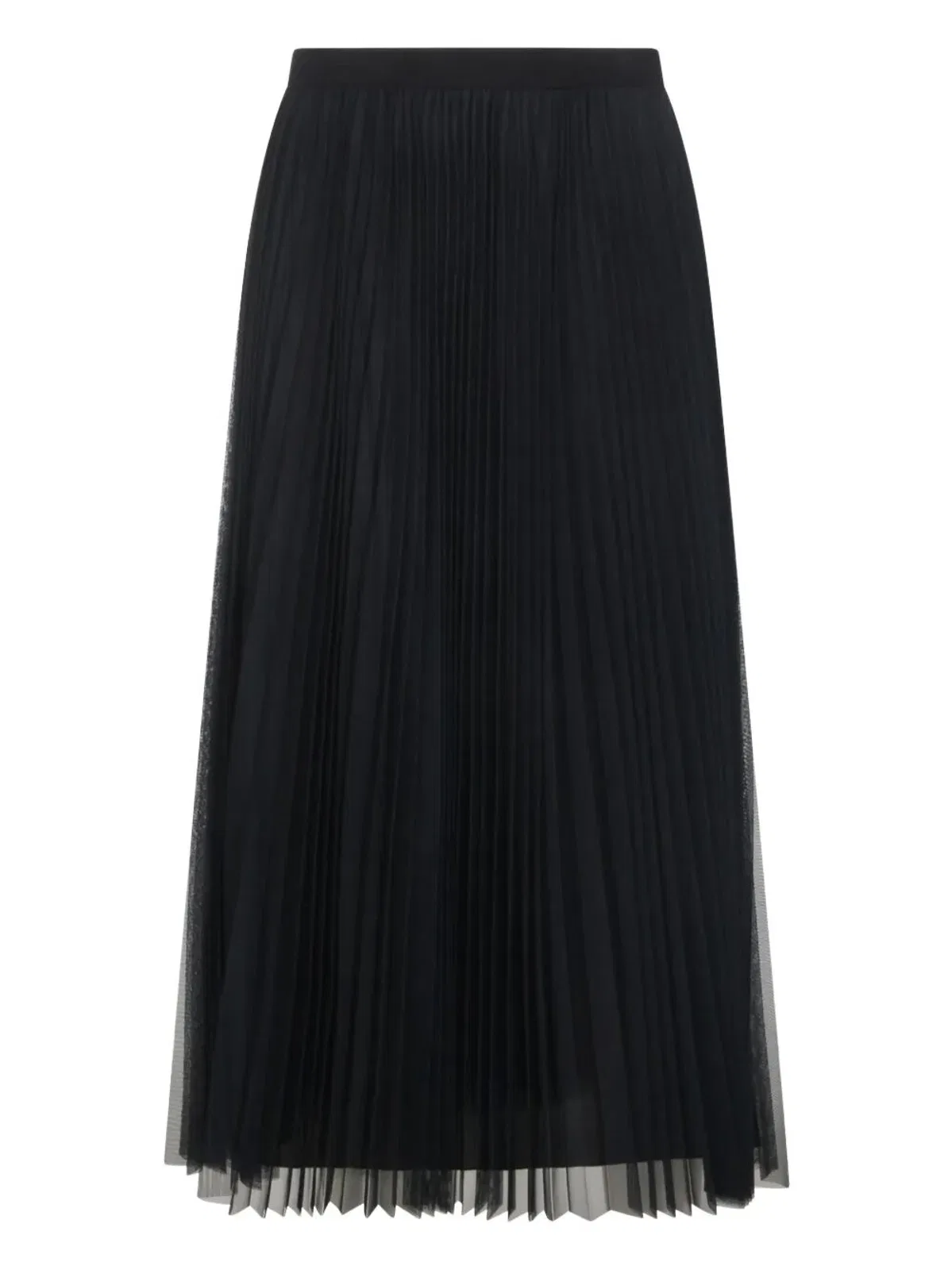 Fabiana Filippi Wide Pleated Tulle Skirt With Knitted Be