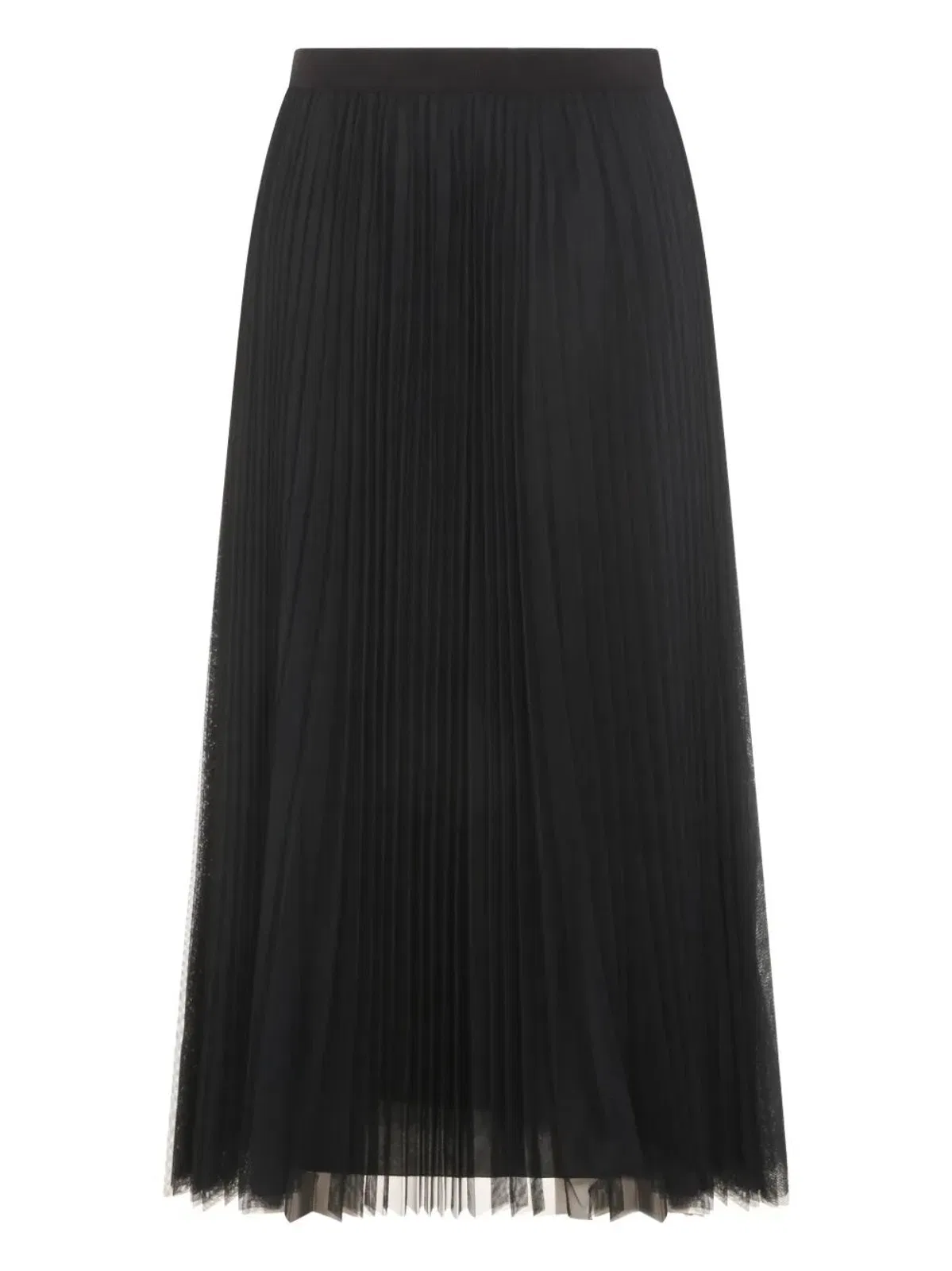 Fabiana Filippi Wide Pleated Tulle Skirt With Knitted Be