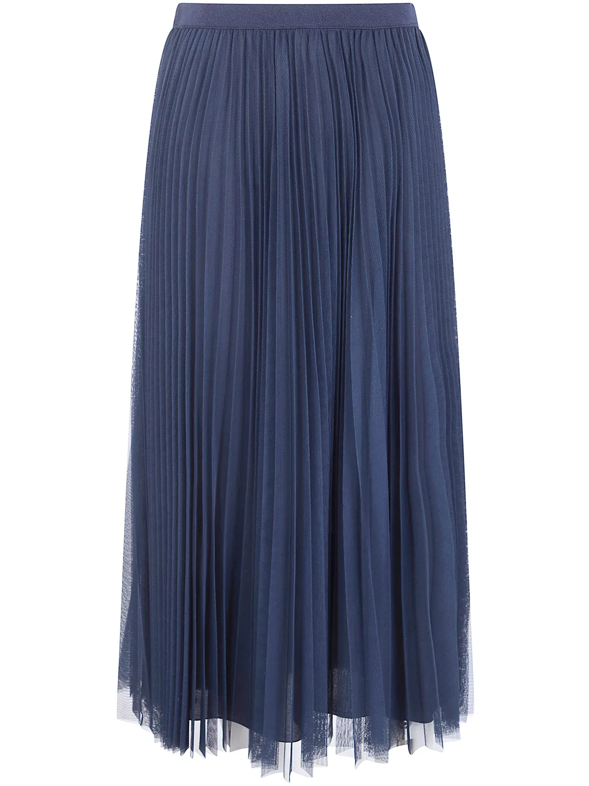 Fabiana Filippi Wide Pleated Tulle Skirt With Knitted Be