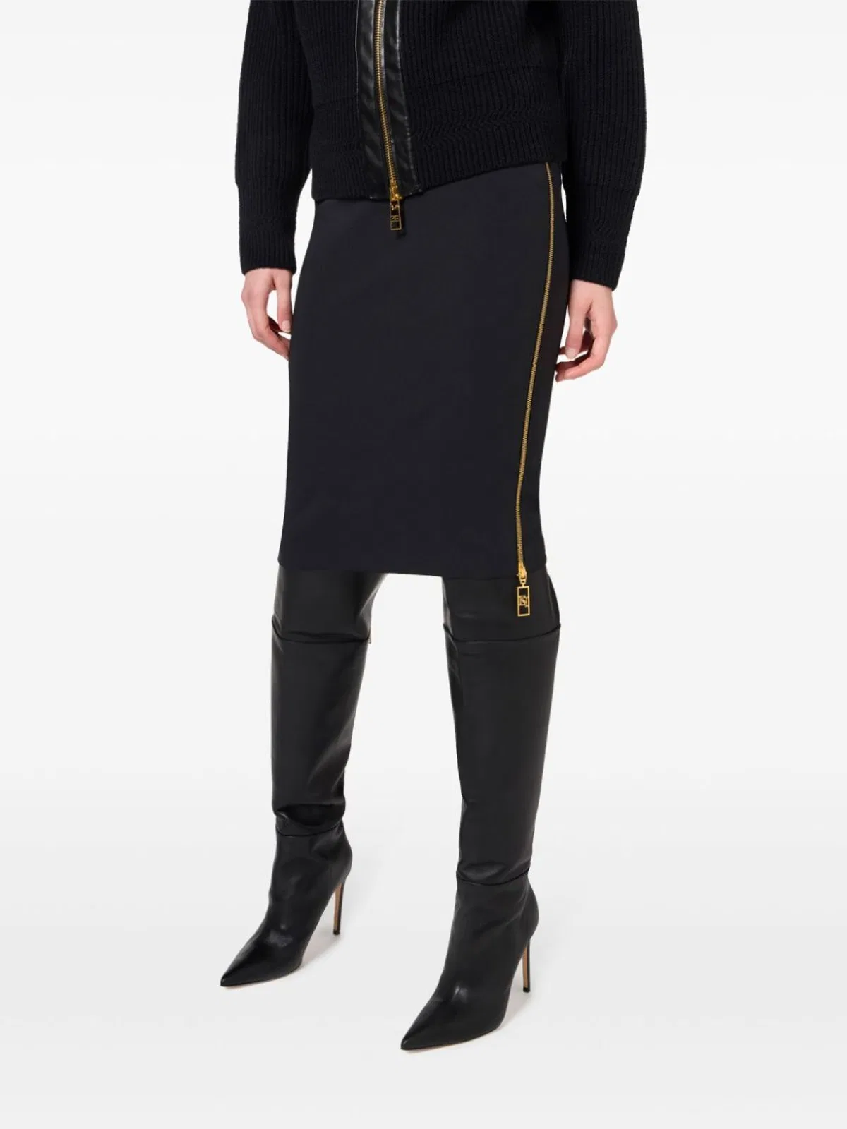Elisabetta Franchi Zipped Pencil Skirt
