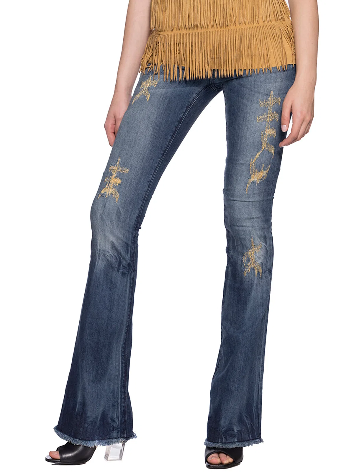 Plein Sud Denim Jeans With Embroidery