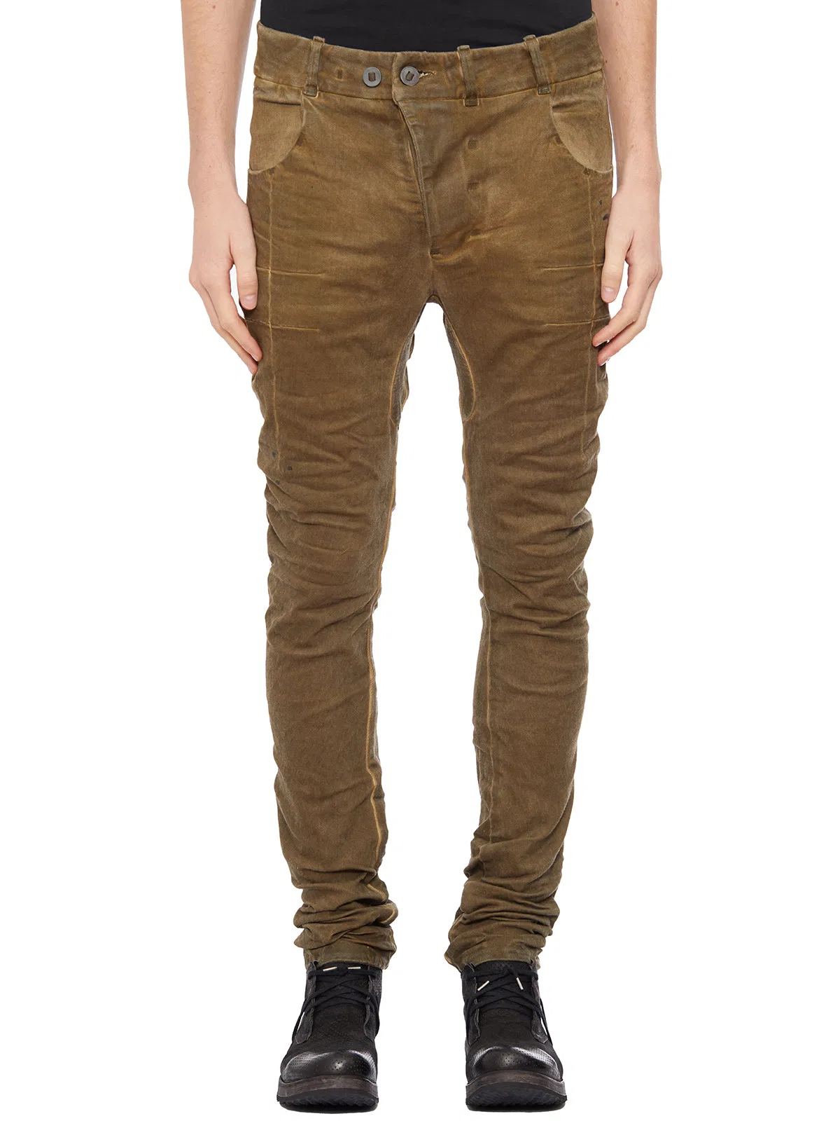 Boris Bidjan Saberi Pantalone In Cotone Spalmato