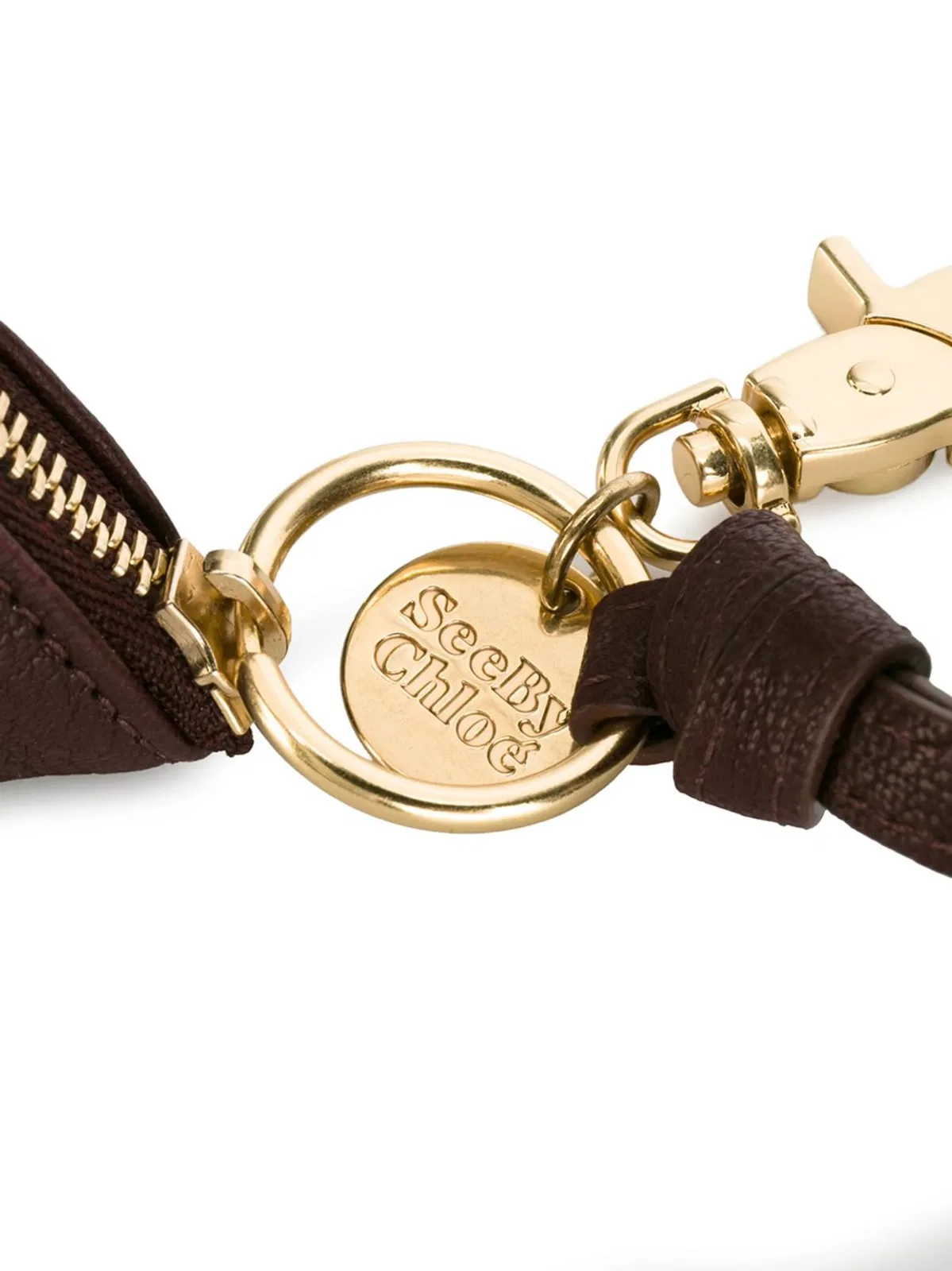 Chloé Paddington Grenat Leather Keyring