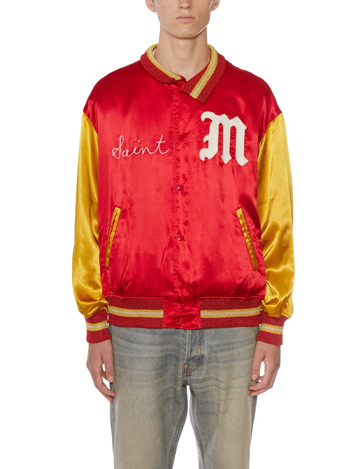 Saint Mxxxxxx Bomber Varsity Ricamato