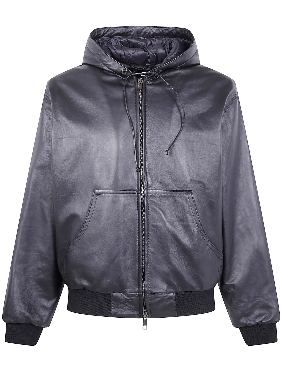 Giorgio Brato Nappa Leather Oversized Hooded Bomber Ja