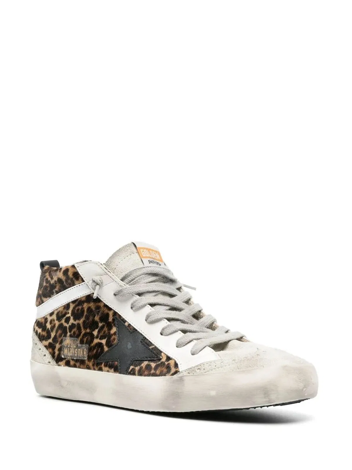 Golden Goose "Mid Star" Horsy Upper Suede Toe And Spu